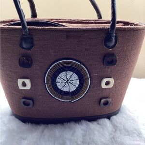 Brown Handcrafted Tote Bag